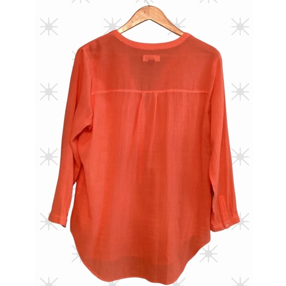 Old Navy–Women’s Long Sleeve Tunic Blouse—Size L—Coral - Picture 5 of 12